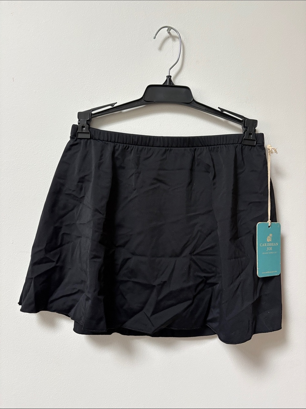 Caribbean Joe Black Circle Swim Skirt,Size 10,NWT